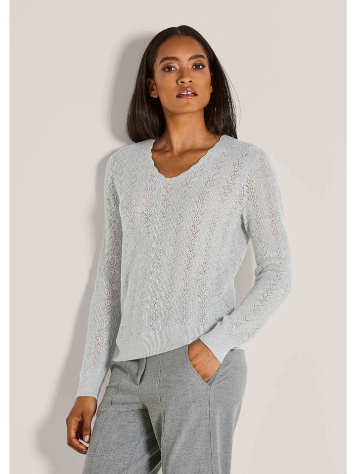 MADELEINE Роскошный вязаный свитер с ажурным узором в серебристо-сером/бежевом/меланжевом цвете
MADELEINE Роскошный вязаный свитер с ажурным узором в серебристо-сером/бежевом/меланжевом цвете