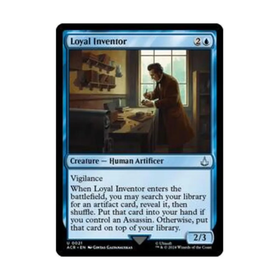 CCG Верный изобретатель (U), MTG - Universes Beyond: Assassin's Creed
CCG Верный изобретатель (U), MTG - Universes Beyond: Assassin's Creed