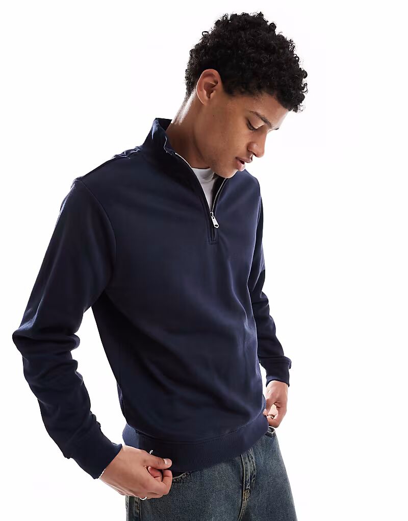 Толстовка Threadbare Mock t shirt с застежкой-молнией на четверть оборота в темно-синем цвете
Толстовка Threadbare Mock t shirt с застежкой-молнией на четверть оборота в темно-синем цвете