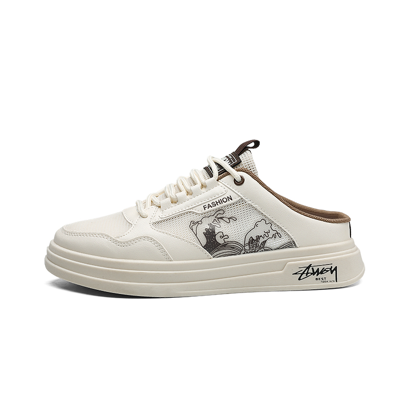 Hong Kong Meng Мужские противоскользящие закрытые тапочки с устойчивостью к истиранию - белый кофейно-коричневый, цвет White Coffee Brown
Hong Kong Meng Мужские противоскользящие закрытые тапочки с устойчивостью к истиранию - белый кофейно-коричневый, цвет White Coffee Brown