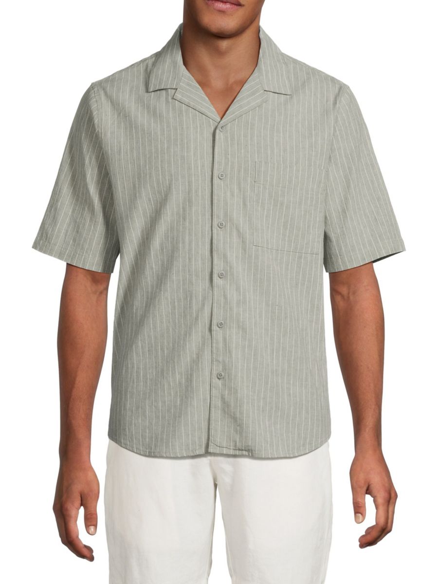 Рубашка для отпуска из окрашенной пряжи Onia, цвет Sage
Рубашка для отпуска из окрашенной пряжи Onia, цвет Sage