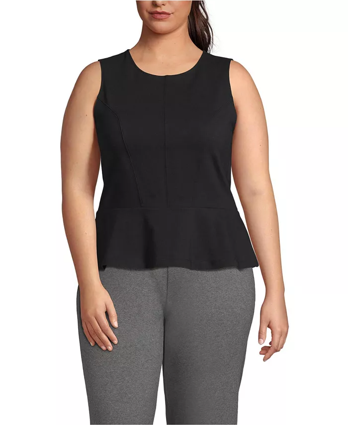 Женский топ без рукавов с баской и принтом «звезда» больших размеров Lands' End, черный
Женский топ без рукавов с баской и принтом «звезда» больших размеров Lands' End, черный