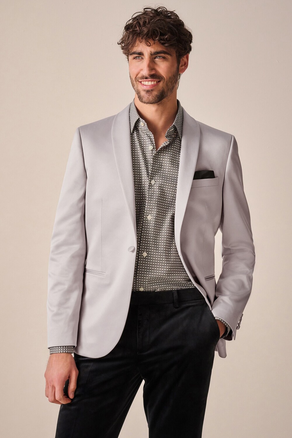 Атласный пиджак-смокинг Next, розовый
Атласный пиджак-смокинг Next, розовый