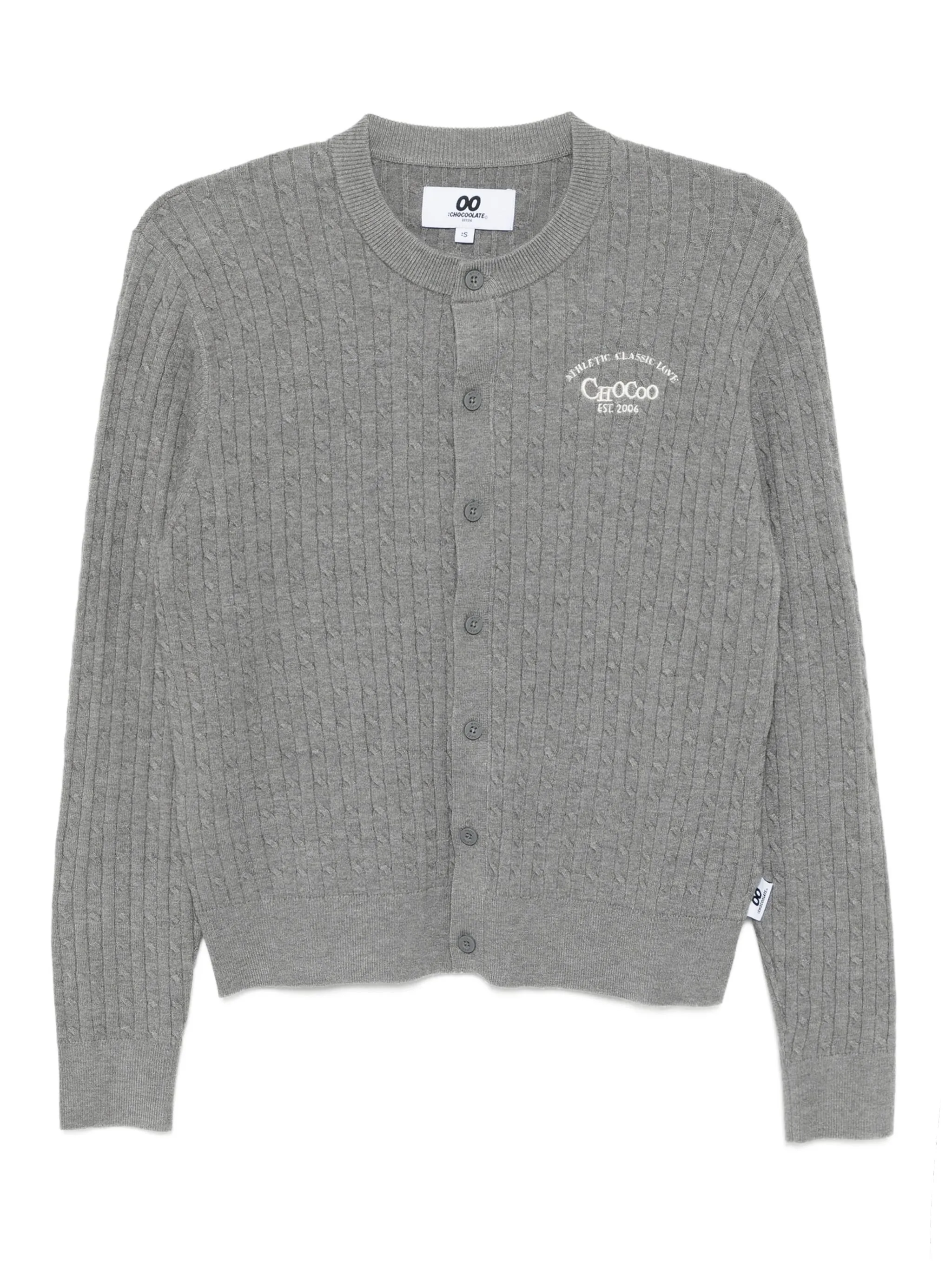 Кардиган с вышитым логотипом Chocoolate, серый
Кардиган с вышитым логотипом Chocoolate, серый