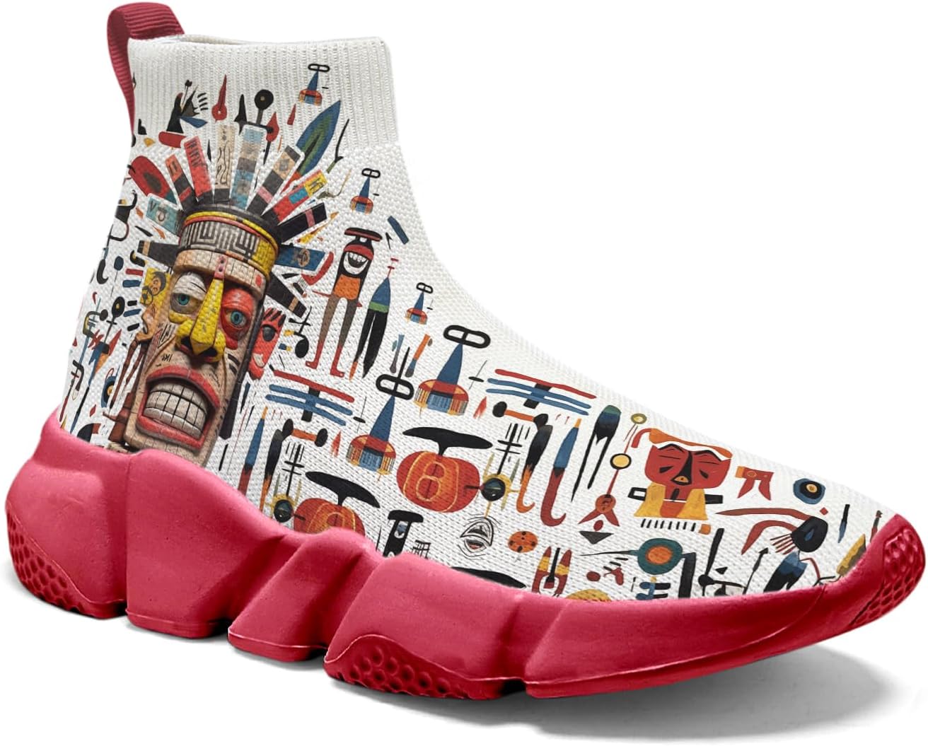 Мужские вязаные носочные кроссовки Hetios - удобные легкие слипоны для ходьбы, Indian Totem_17
Мужские вязаные носочные кроссовки Hetios - удобные легкие слипоны для ходьбы, Indian Totem_17