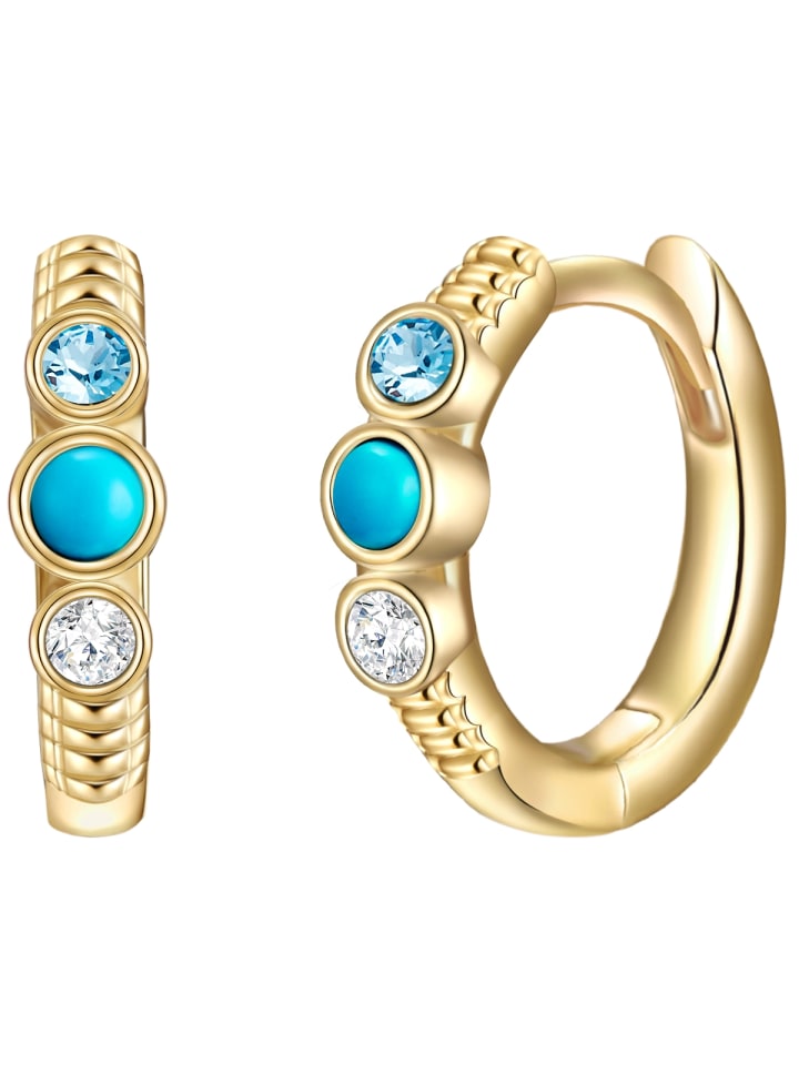 Glanzstücke München Серьги из стерлингового серебра с бирюзой (в форме кольца) в оправе из желтого золота
Glanzstücke München Серьги из стерлингового серебра с бирюзой (в форме кольца) в оправе из желтого золота