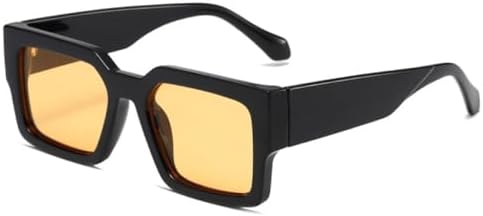 Ретро квадратные солнцезащитные очки для женщин, модные очки с широкими дужками, защита от УФ-излучения UV400, мужские солнцезащитные очки с серебристым зеркальным покрытием MTZJH, Black Yellow
Ретро квадратные солнцезащитные очки для женщин, модные очки с широкими дужками, защита от УФ-излучения UV400, мужские солнцезащитные очки с серебристым зеркальным покрытием MTZJH, Black Yellow