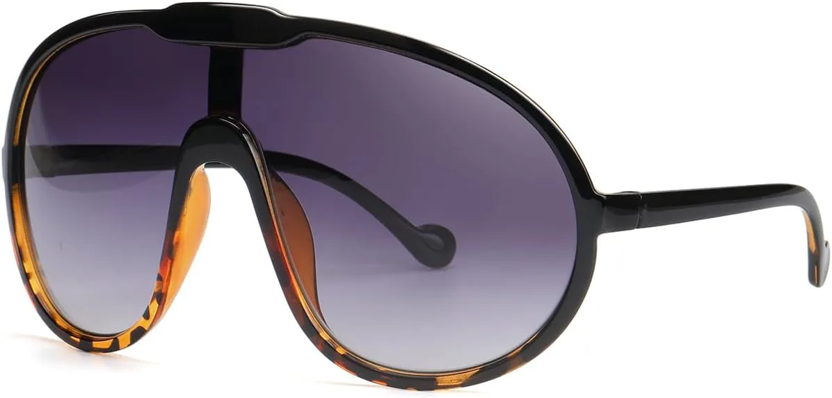 Модные солнцезащитные очки большого размера для женщин и мужчин, стильные очки-авиаторы с защитой от УФ-излучения UV400 GFUIARA, Black Leopard/Gradient Grey
Модные солнцезащитные очки большого размера для женщин и мужчин, стильные очки-авиаторы с защитой от УФ-излучения UV400 GFUIARA, Black Leopard/Gradient Grey