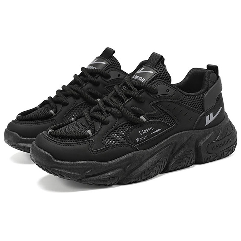 WARRIOR Абразивостойкие утепленные низкие кроссовки на платформе унисекс черные (дышащие без подкладки сетчатые), цвет Black Warrior (Breathable Unlined Mesh)
WARRIOR Абразивостойкие утепленные низкие кроссовки на платформе унисекс черные (дышащие без подкладки сетчатые), цвет Black Warrior (Breathable Unlined Mesh)