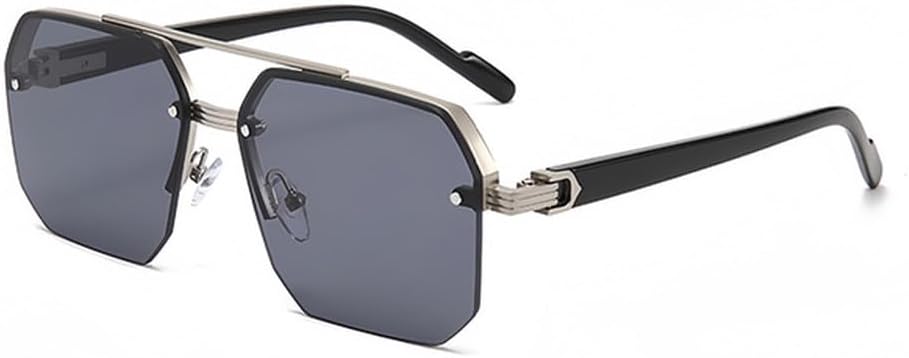 Мужские солнцезащитные очки в стиле ретро с двойной перемычкой и многоугольными металлическими линзами, градиентные линзы, защита от УФ-излучения UV400, модные женские солнцезащитные очки TVTBBVV, Silver-gray
Мужские солнцезащитные очки в стиле ретро с двойной перемычкой и многоугольными металлическими линзами, градиентные линзы, защита от УФ-излучения UV400, модные женские солнцезащитные очки TVTBBVV, Silver-gray