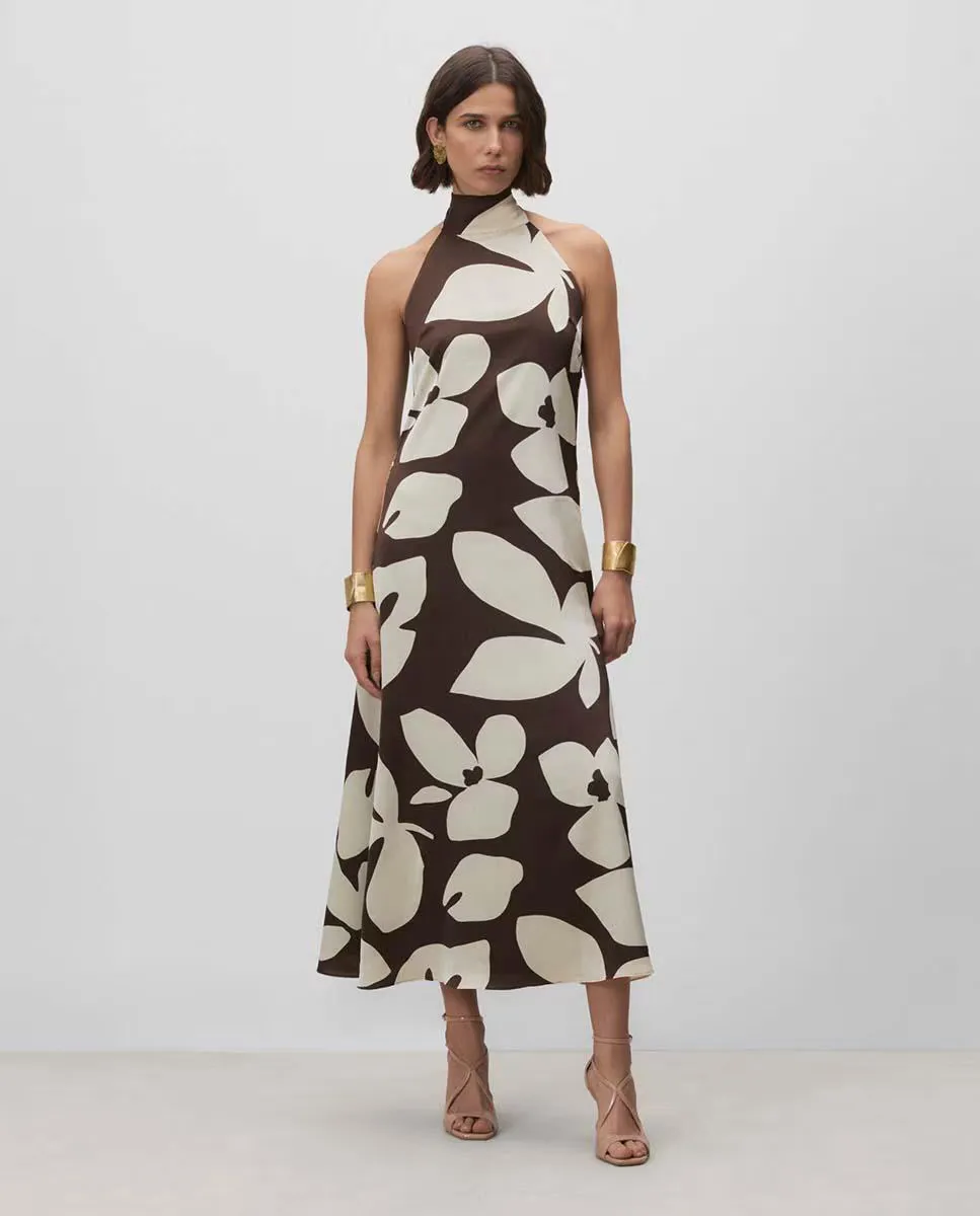 Длинное платье-халтер Simorra, коричневый
Длинное платье-халтер Simorra, коричневый