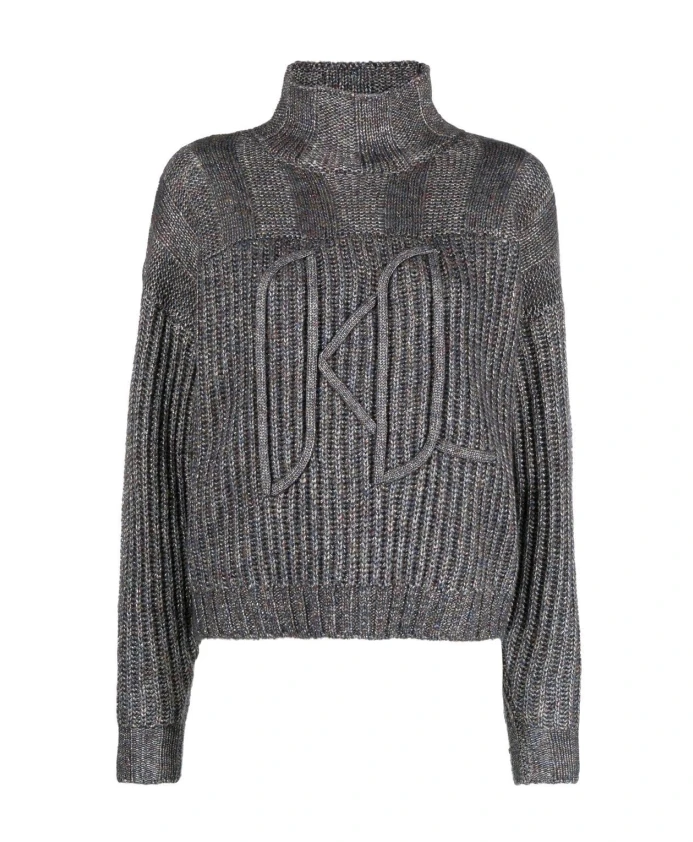 Свитер с высоким воротником и вышитым логотипом Karl Lagerfeld, серый
Свитер с высоким воротником и вышитым логотипом Karl Lagerfeld, серый