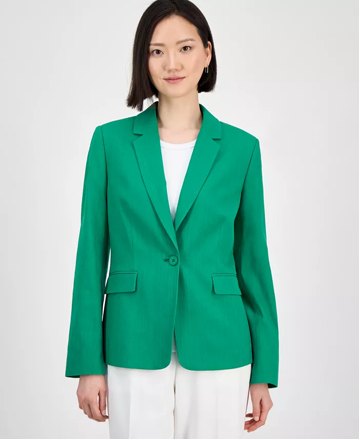 Миниатюрный блейзер из льняной ткани Tahari ASL, зеленый
Миниатюрный блейзер из льняной ткани Tahari ASL, зеленый