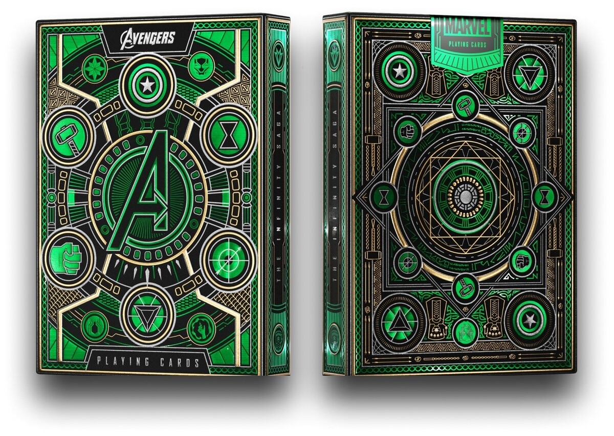 Карты AVENGERS GREEN EDITION — классические карты Theory11
Карты AVENGERS GREEN EDITION — классические карты Theory11