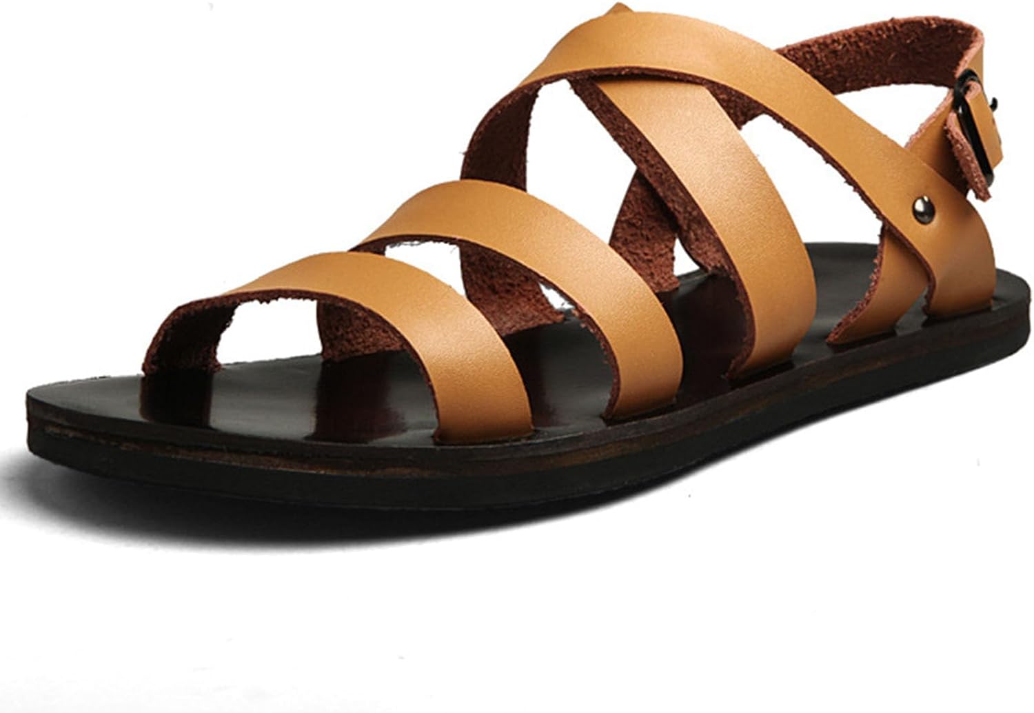 Мужские ретро-кожаные гладиаторские сандалии с открытым носком для пляжа, летние с ремешками для комфорта и повседневные сандалии на щиколотке Vannida, коричневый
Мужские ретро-кожаные гладиаторские сандалии с открытым носком для пляжа, летние с ремешками для комфорта и повседневные сандалии на щиколотке Vannida, коричневый