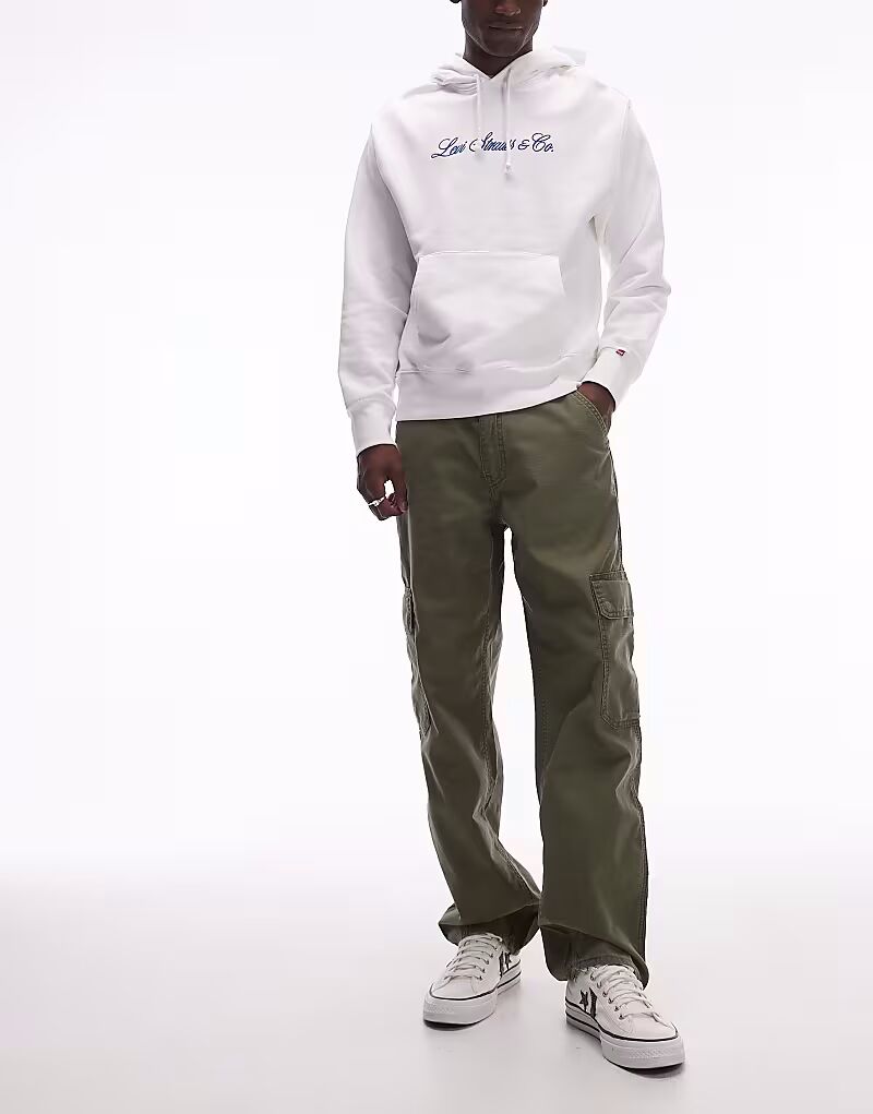 Брюки-карго Levi's 568 свободного кроя, прямые, темно-зеленого цвета 
Брюки-карго Levi's 568 свободного кроя, прямые, темно-зеленого цвета