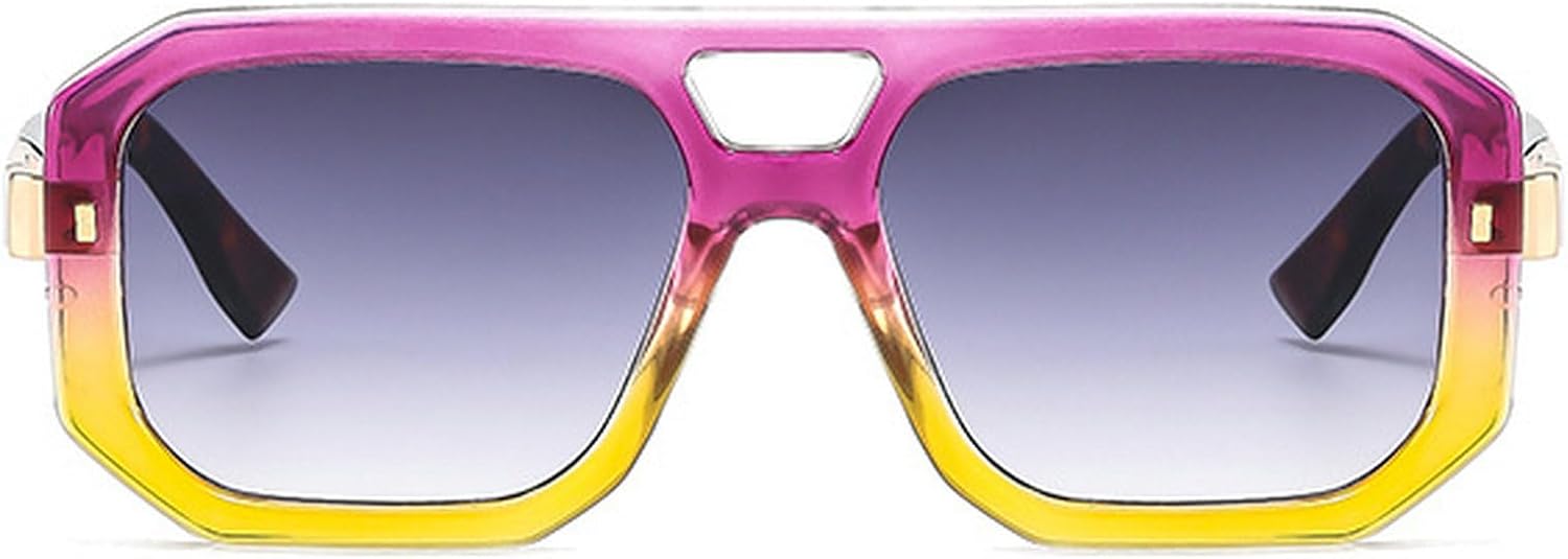 Модные женские солнцезащитные очки-пилот с двойной перемычкой, ретро-квадратные градиентные солнцезащитные очки с защитой от УФ-излучения UV400, мужские солнцезащитные очки с заклепками mincl, Purple Yellow
Модные женские солнцезащитные очки-пилот с двойной перемычкой, ретро-квадратные градиентные солнцезащитные очки с защитой от УФ-излучения UV400, мужские солнцезащитные очки с заклепками mincl, Purple Yellow