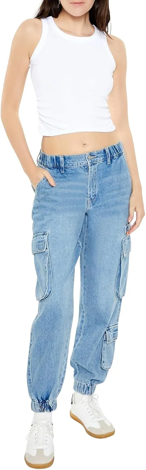 Forever 21 женские джинсовые карго-джоггеры mid-rise
Forever 21 женские джинсовые карго-джоггеры mid-rise