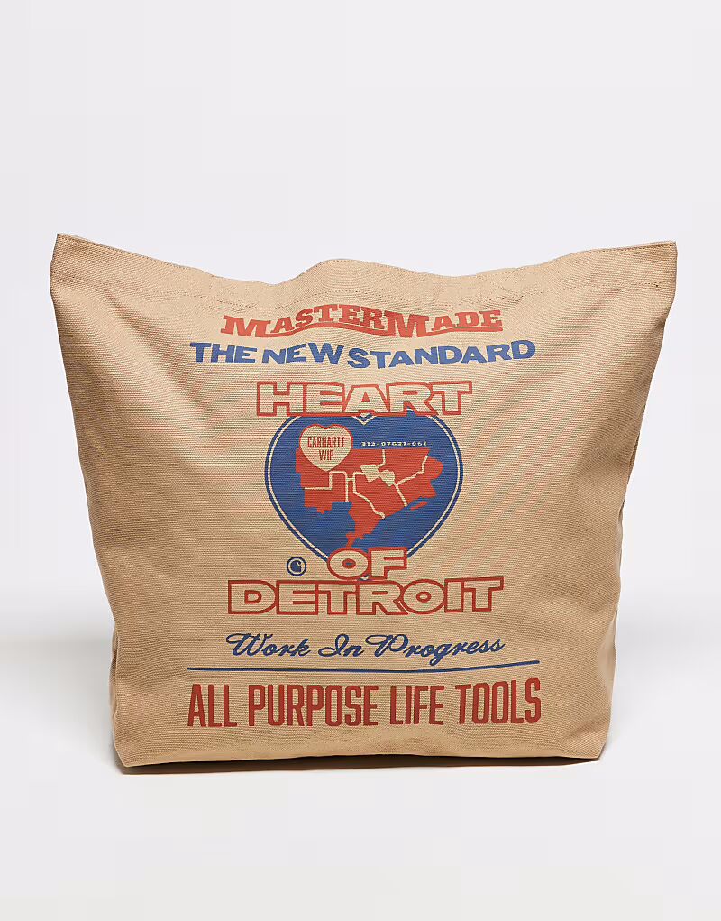 Сумка-тоут Carhartt WIP с графическим принтом бежевого цвета
Сумка-тоут Carhartt WIP с графическим принтом бежевого цвета