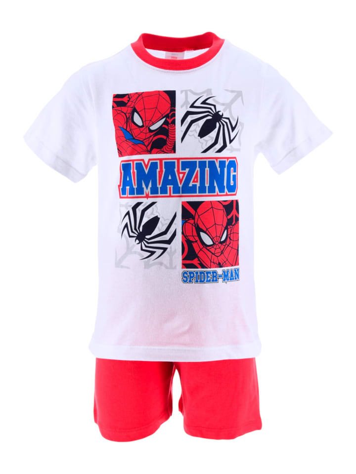 Spiderman Короткая пижама Человека-паука белого цвета
Spiderman Короткая пижама Человека-паука белого цвета