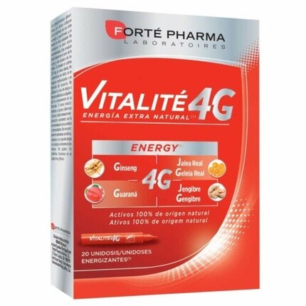 Vitalit 4G Добавка 20 таблеток, Forte Pharma
Vitalit 4G Добавка 20 таблеток, Forte Pharma