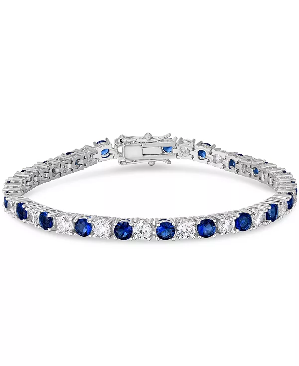 Браслет с чередующимися линиями из имитации кубического циркония на серебряной пластине Macy'S, sapphire
Браслет с чередующимися линиями из имитации кубического циркония на серебряной пластине Macy'S, sapphire
