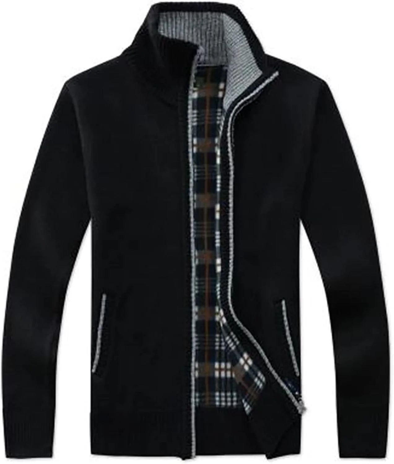 Мужской кардиган зимний флис на молнии slim fit с воротником стойкой и карманами
Мужской кардиган зимний флис на молнии slim fit с воротником стойкой и карманами