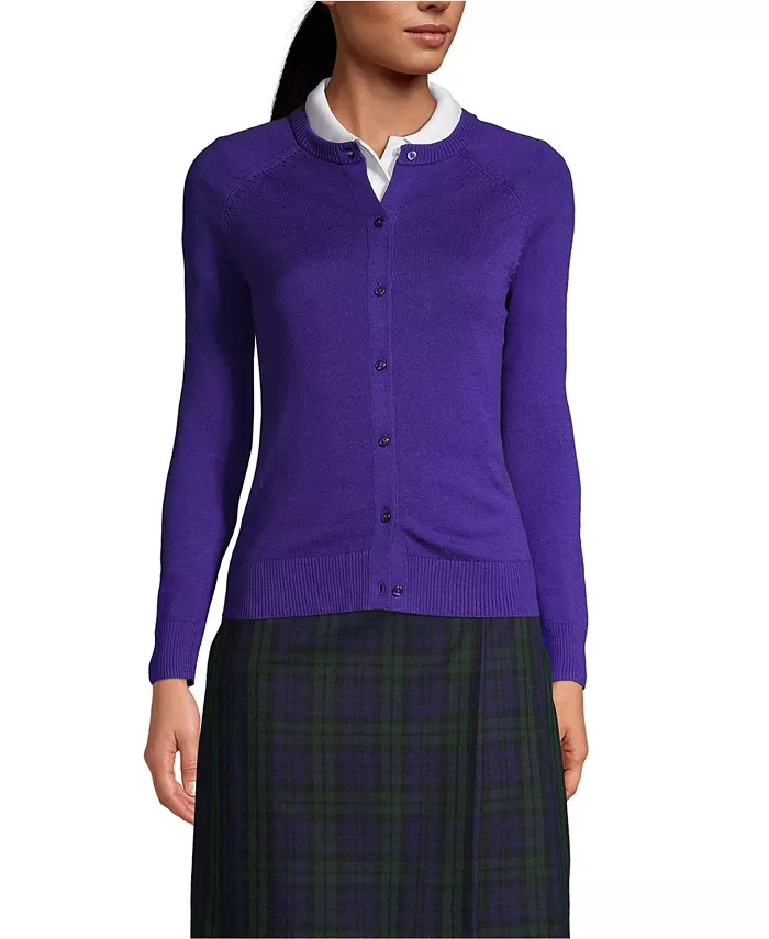 Женский кардиган из хлопка и модала Lands' End, фиолетовый
Женский кардиган из хлопка и модала Lands' End, фиолетовый