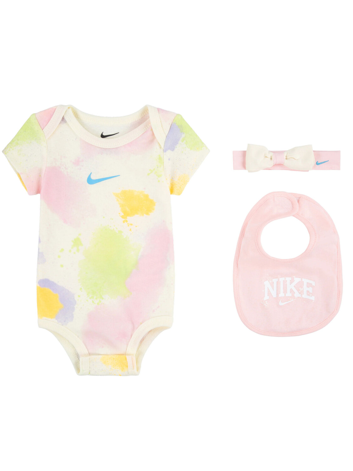 Комплект боди Nike с повязкой на голову и нагрудником, бежевый
Комплект боди Nike с повязкой на голову и нагрудником, бежевый