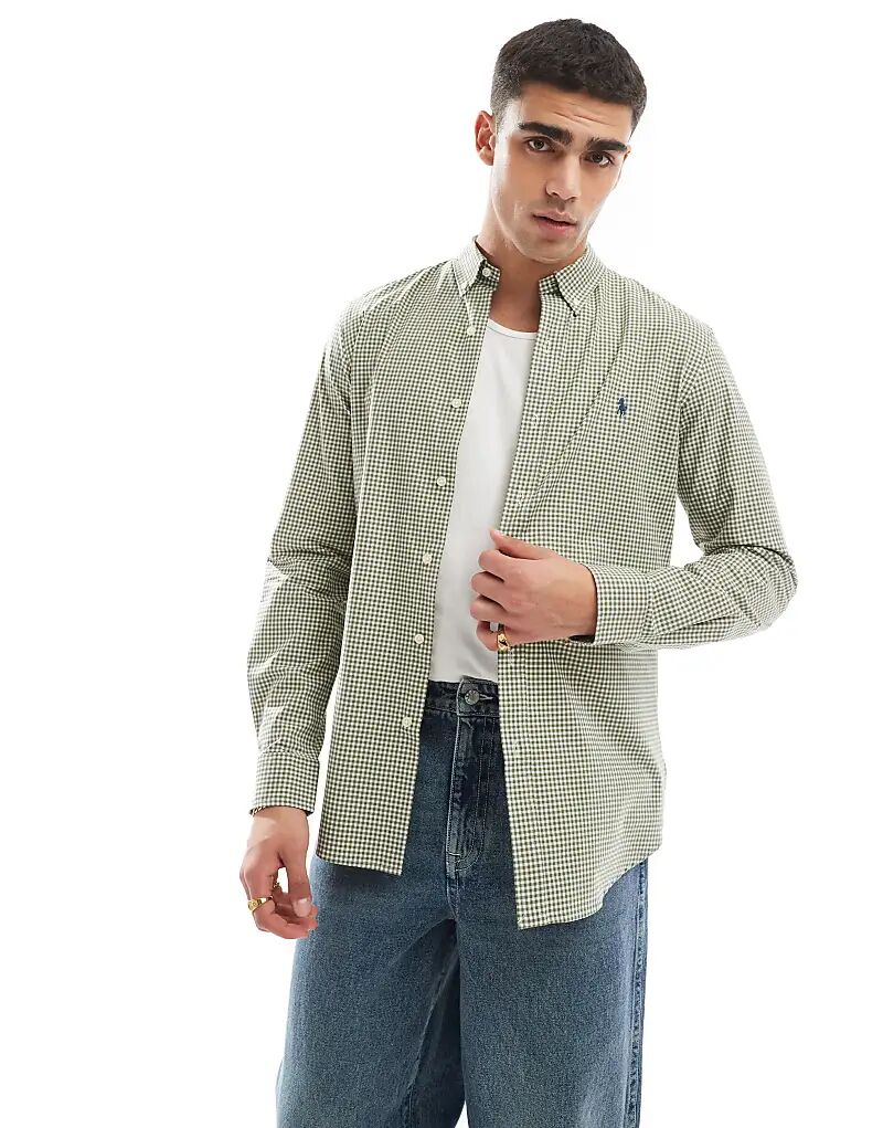 Рубашка из эластичного поплина в клетку в клетку с логотипом icon slim fit зеленого/белого цвета Polo Ralph Lauren
Рубашка из эластичного поплина в клетку в клетку с логотипом icon slim fit зеленого/белого цвета Polo Ralph Lauren