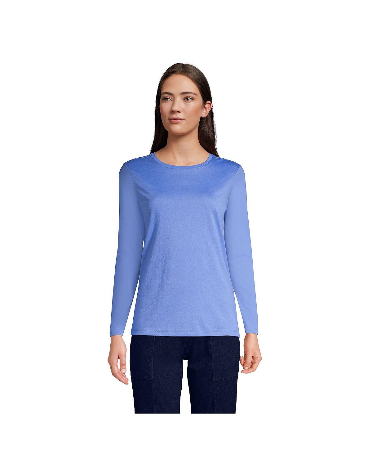 Женская непринужденная хлопковая футболка Supima с длинными рукавами и круглым вырезом для миниатюрных размеров Lands' End
Женская непринужденная хлопковая футболка Supima с длинными рукавами и круглым вырезом для миниатюрных размеров Lands' End