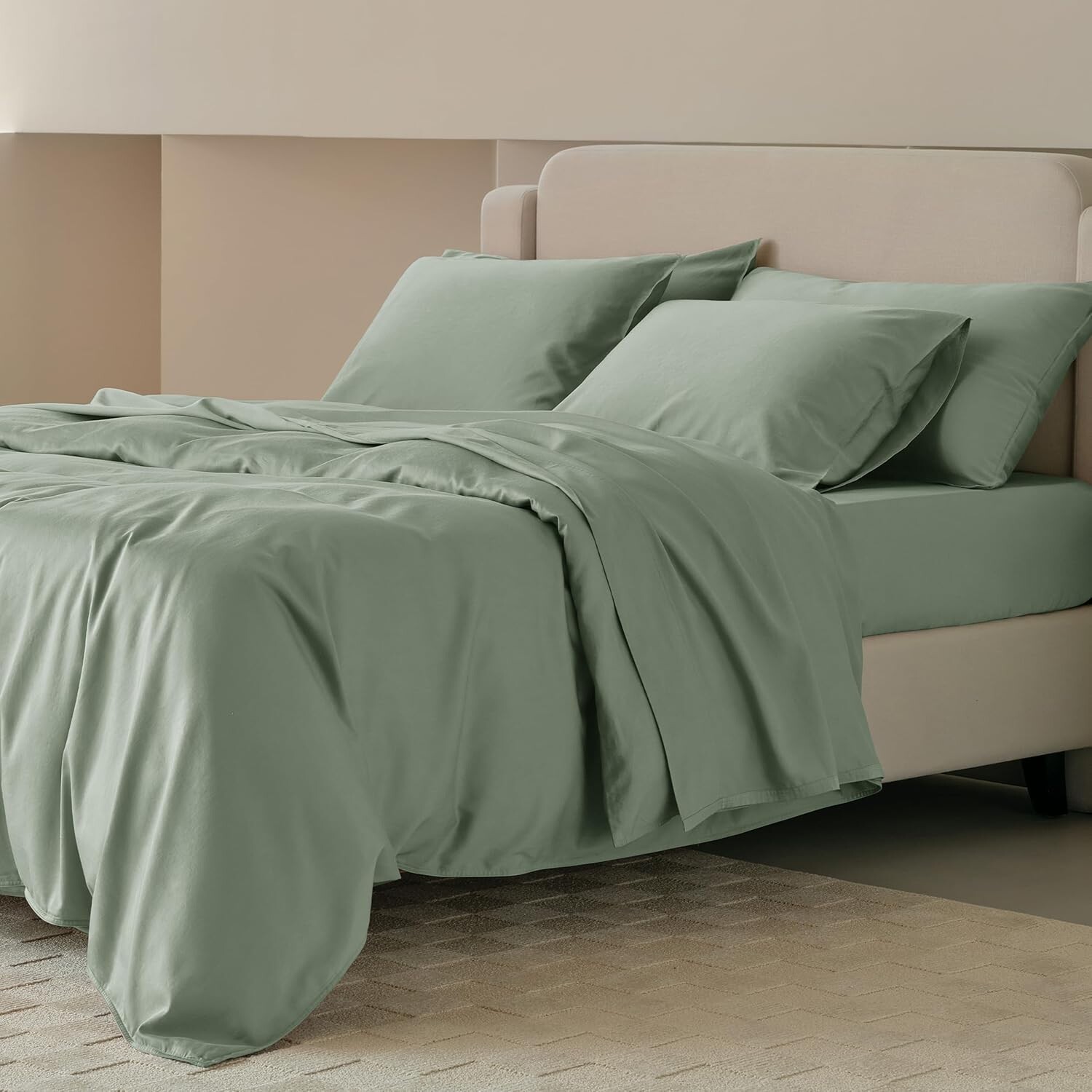 Комплект пододеяльников Bedsure с двойной строчкой из хлопка, тенселя и лиоцелла и комплект простыней, размер Queen, 1 комплект пододеяльников, 90 x 90 дюймов, 1 простыня на подкладке, 60 x 80 x 16 дюймов, цвет айсберга Double Stitch by Bedsure
Комплект пододеяльников Bedsure с двойной строчкой из хлопка, тенселя и лиоцелла и комплект простыней, размер Queen, 1 комплект пододеяльников, 90 x 90 дюймов, 1 простыня на подкладке, 60 x 80 x 16 дюймов, цвет айсберга Double Stitch by Bedsure