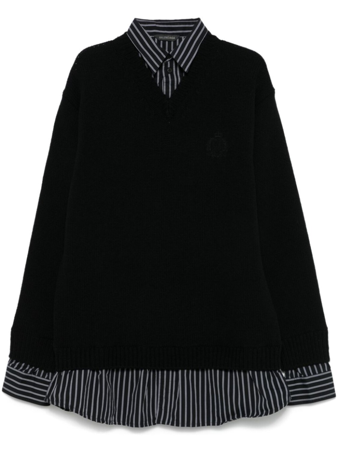 Многослойный свитер Balenciaga, черный
Многослойный свитер Balenciaga, черный