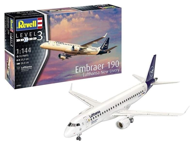 Пластиковая модель Embraer 190 Lufthansa New Livery Revell
Пластиковая модель Embraer 190 Lufthansa New Livery Revell