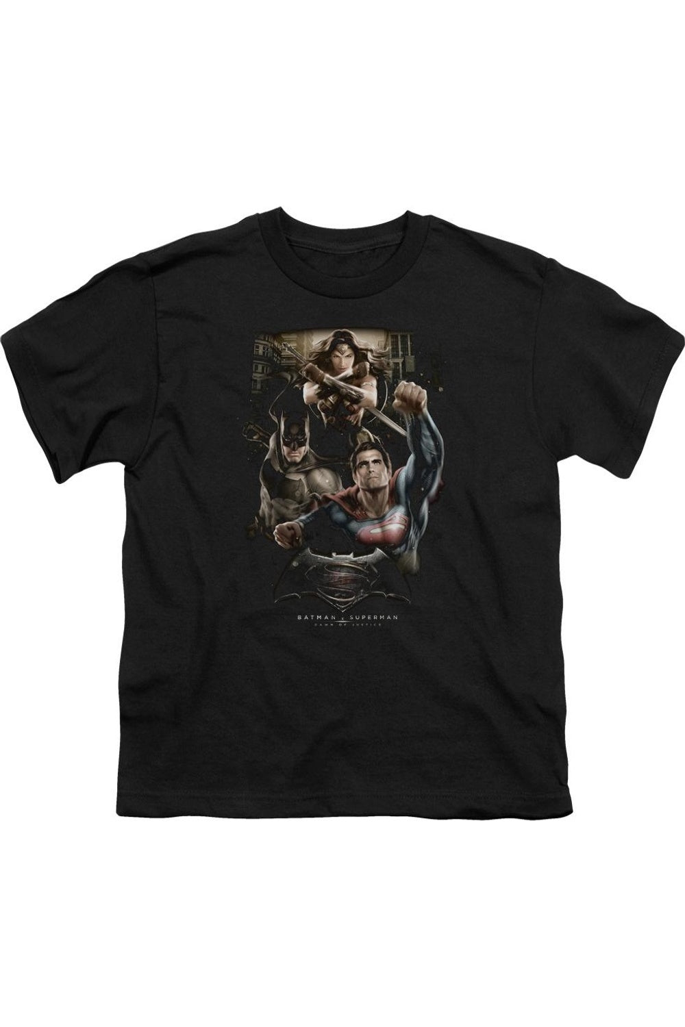 Футболка с коротким рукавом для детей "Бэтмен против Супермена: Трое в действии" Gildan, черный
Футболка с коротким рукавом для детей "Бэтмен против Супермена: Трое в действии" Gildan, черный