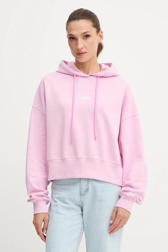 Хлопковая толстовка Msgm, розовый
Хлопковая толстовка Msgm, розовый
