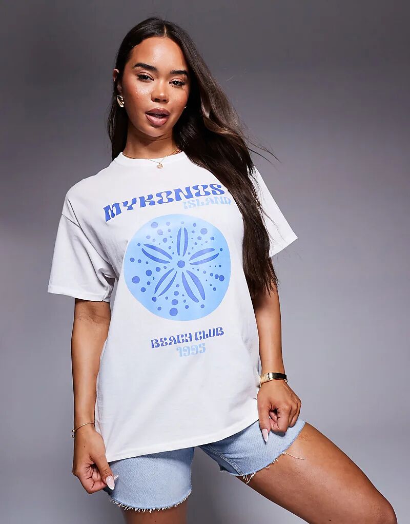 Футболка свободного кроя с принтом Missyempire Mykonos Beach Club белого цвета
Футболка свободного кроя с принтом Missyempire Mykonos Beach Club белого цвета
