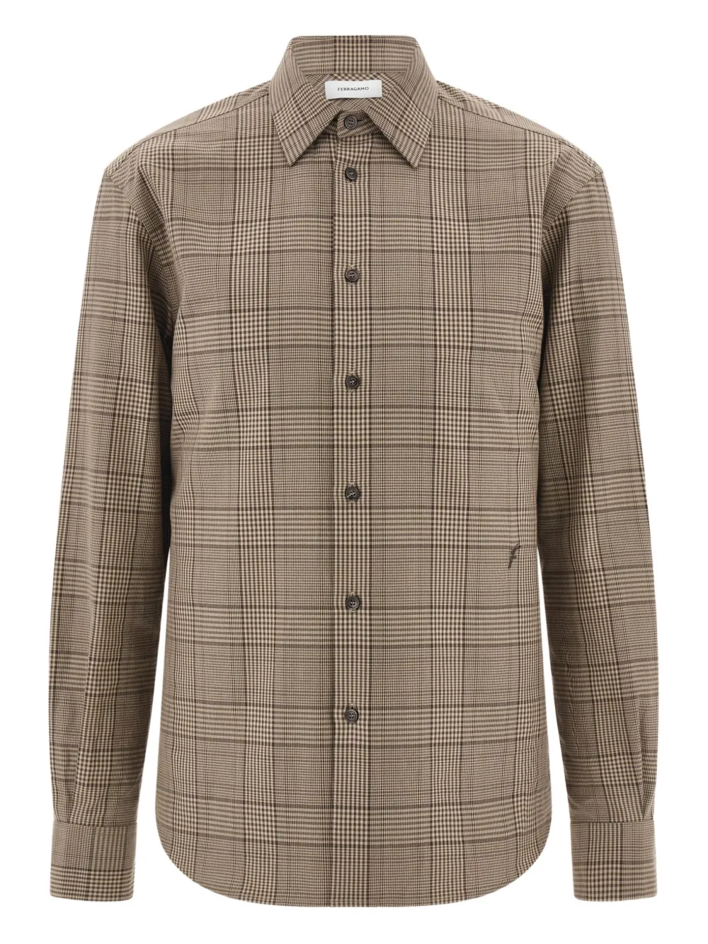 Клетчатая рубашка на пуговицах Ferragamo, коричневый
Клетчатая рубашка на пуговицах Ferragamo, коричневый