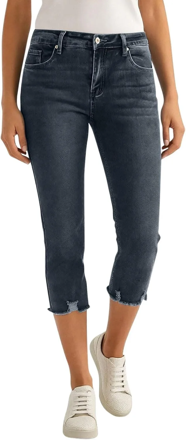 Женские капри джинсы Trendy Stretch Mid Rise с рваным краем
Женские капри джинсы Trendy Stretch Mid Rise с рваным краем