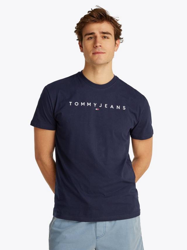 Хлопчатобумажная приталенная футболка с линейным логотипом с коротким рукавом Tommy Hilfiger, темно-синий
Хлопчатобумажная приталенная футболка с линейным логотипом с коротким рукавом Tommy Hilfiger, темно-синий
