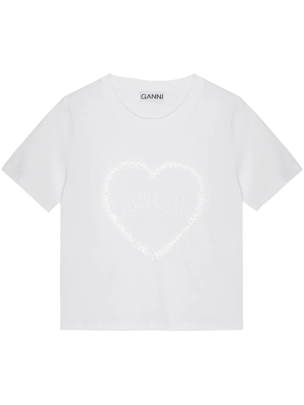 Футболка с аппликацией GANNI, белый
Футболка с аппликацией GANNI, белый