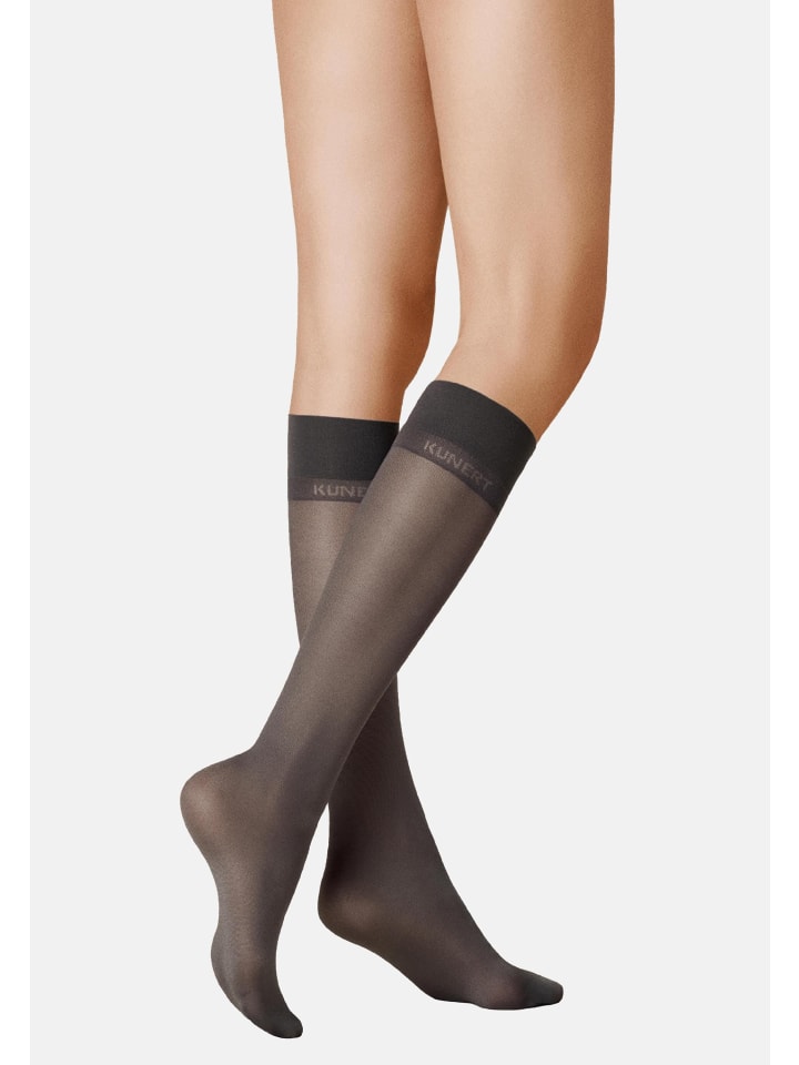 Kunert Изящные чулки до колена, с атласным блеском, размер 40, мягкий пояс угольно-черного цвета
Kunert Изящные чулки до колена, с атласным блеском, размер 40, мягкий пояс угольно-черного цвета