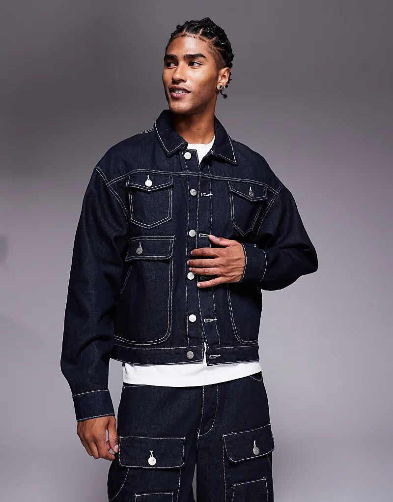 Джинсовая куртка Liquor N Poker свободного кроя цвета индиго — часть комплекта
Джинсовая куртка Liquor N Poker свободного кроя цвета индиго — часть комплекта