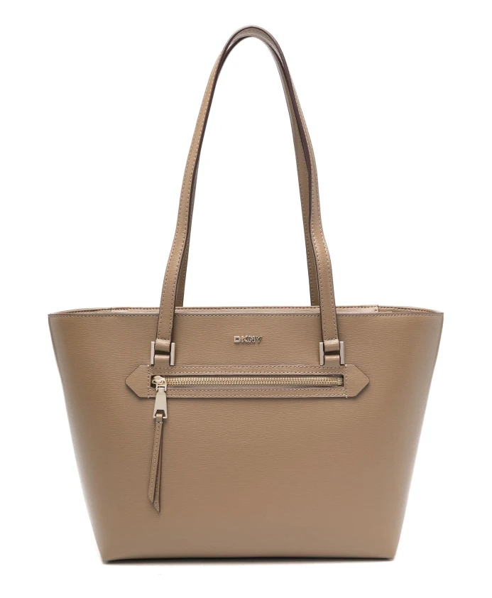 Синяя кожаная сумка-тоут с логотипом Dkny, бежевый
Синяя кожаная сумка-тоут с логотипом Dkny, бежевый