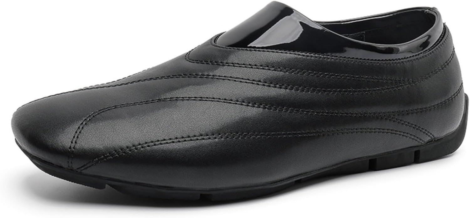 Мужские слипоны-лоферы - легкая повседневная обувь с противоскользящей подошвой, минималистичный вариант для офиса, подходящий для делового кэжуал и ежедневных поездок Azttoztto, черный
Мужские слипоны-лоферы - легкая повседневная обувь с противоскользящей подошвой, минималистичный вариант для офиса, подходящий для делового кэжуал и ежедневных поездок Azttoztto, черный