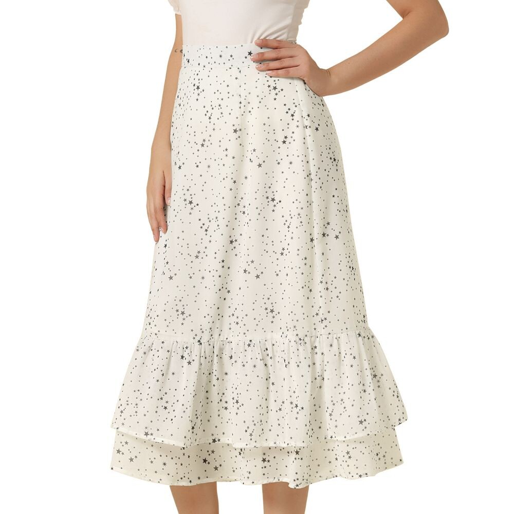 Женская юбка-миди с эластичной резинкой на талии и оборками на талии с цветочным принтом ALLEGRA K, цвет White Star
Женская юбка-миди с эластичной резинкой на талии и оборками на талии с цветочным принтом ALLEGRA K, цвет White Star