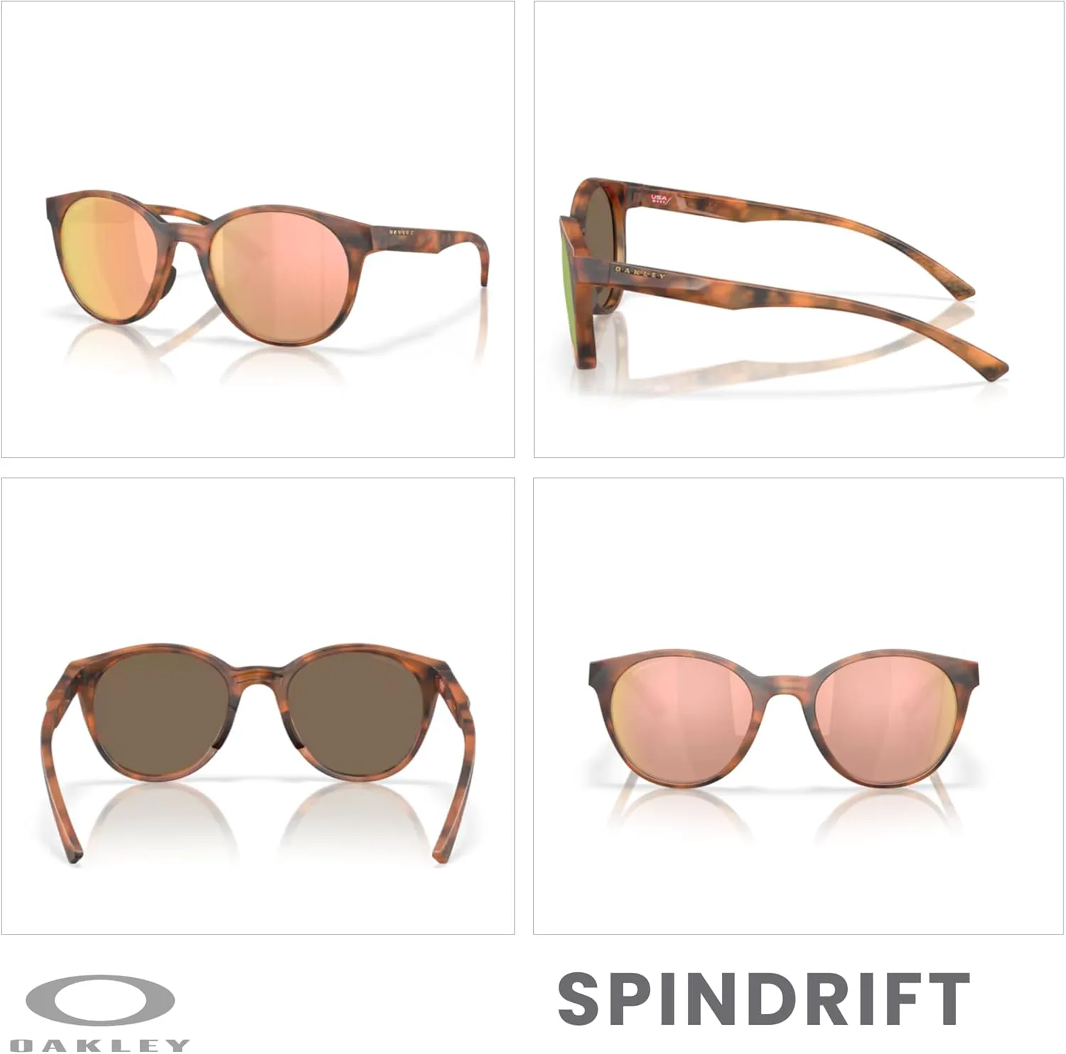 Женские круглые солнцезащитные очки Oakley Spindrift OO9474 + комплект аксессуаров: ремешок и чехол из микрофибры, Matte Ginger Tortoise / Prizm Rose Gold
Женские круглые солнцезащитные очки Oakley Spindrift OO9474 + комплект аксессуаров: ремешок и чехол из микрофибры, Matte Ginger Tortoise / Prizm Rose Gold