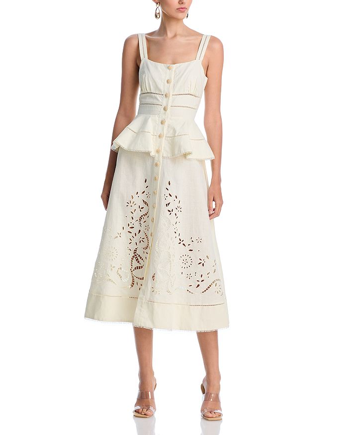 Платье миди с баской Self-Portrait, слоновая кость/кремовый
Платье миди с баской Self-Portrait, слоновая кость/кремовый