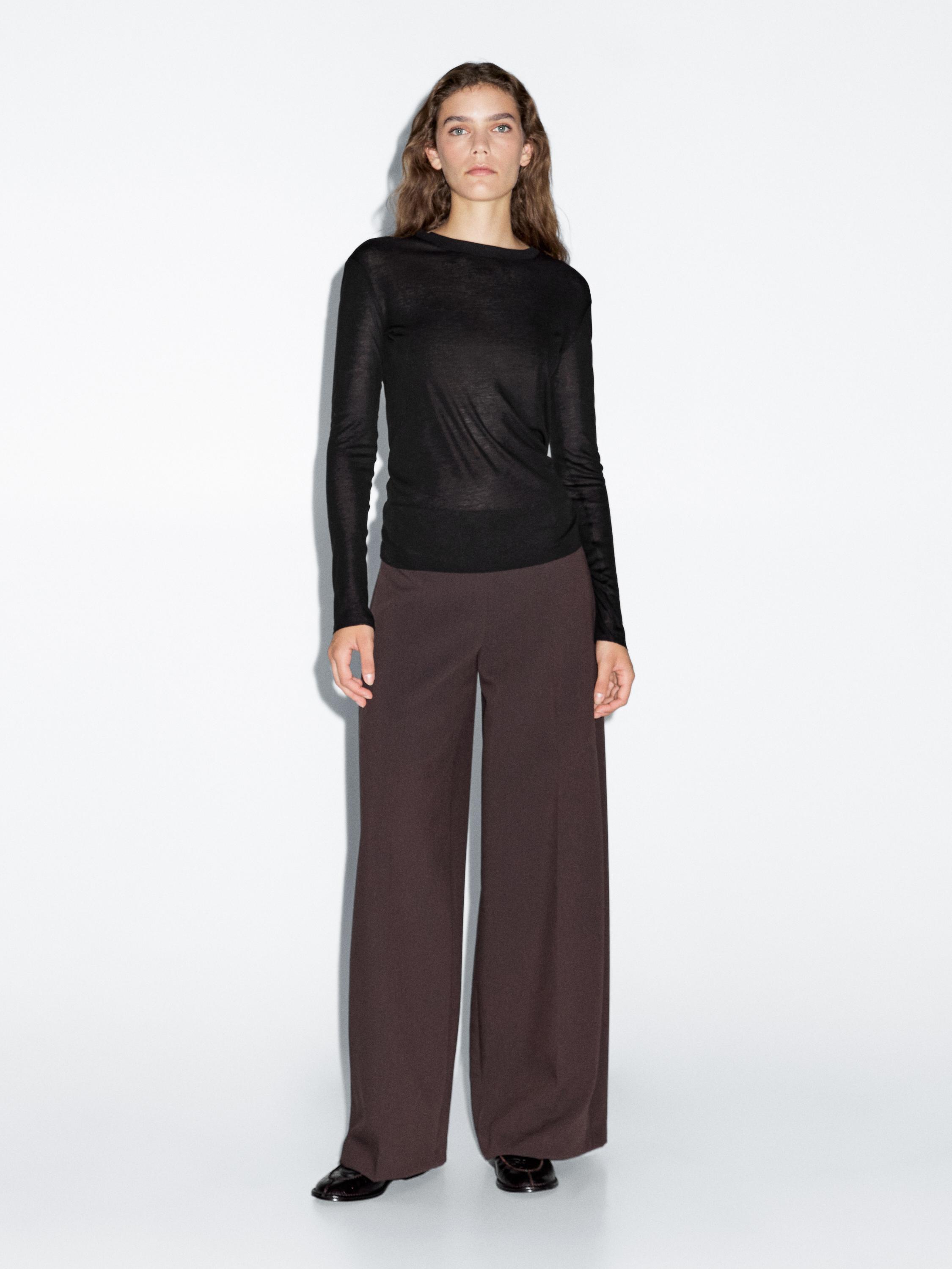 Легкая футболка стандартного кроя с длинным рукавом Massimo Dutti, черный
Легкая футболка стандартного кроя с длинным рукавом Massimo Dutti, черный