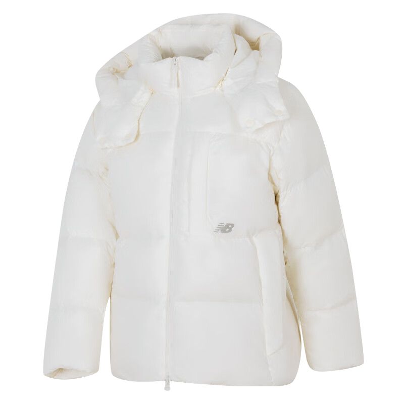 New Balance Женская белая пуховая куртка, White 
New Balance Женская белая пуховая куртка, White